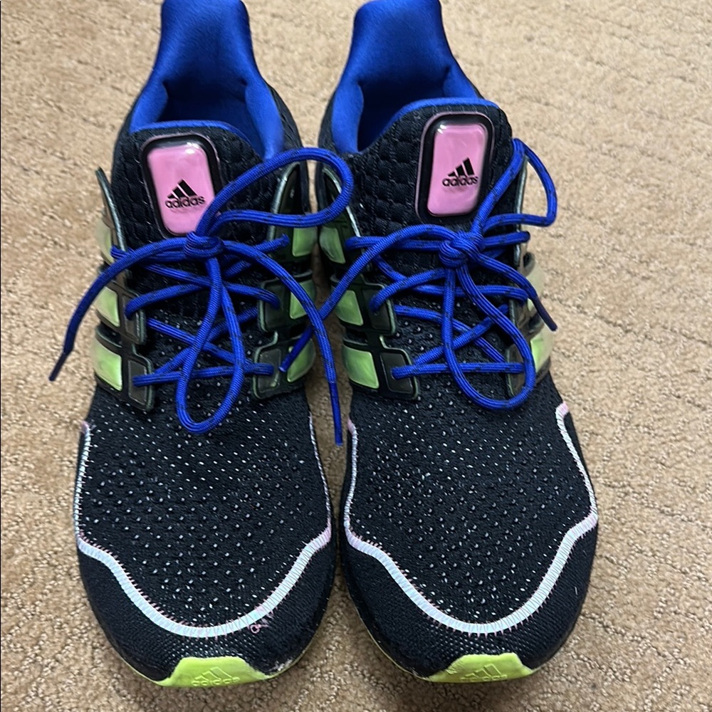 Adidas Mens Black and Neon Ultra Boost
